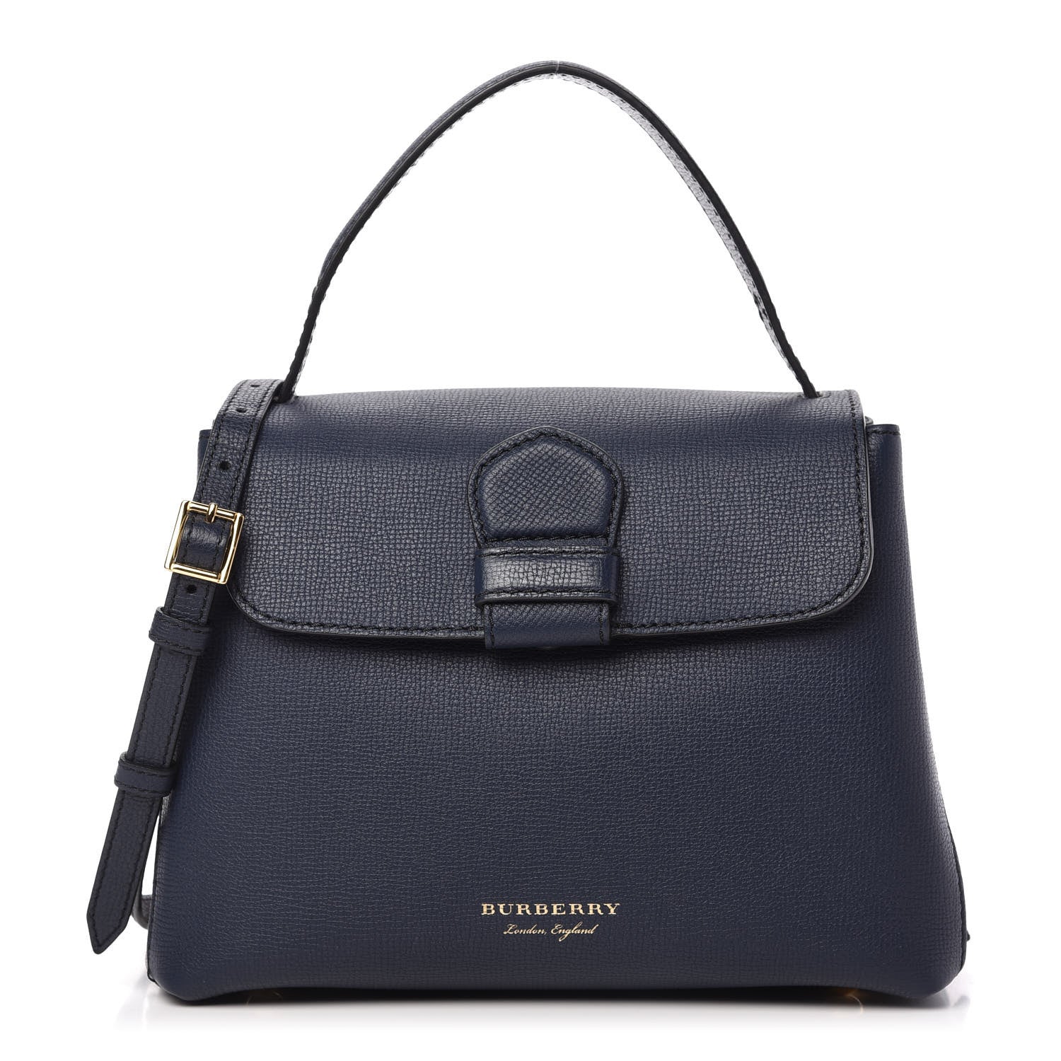 Burberry Derby Calfskin House Check Small Camberley Ink Blue 1 of 10