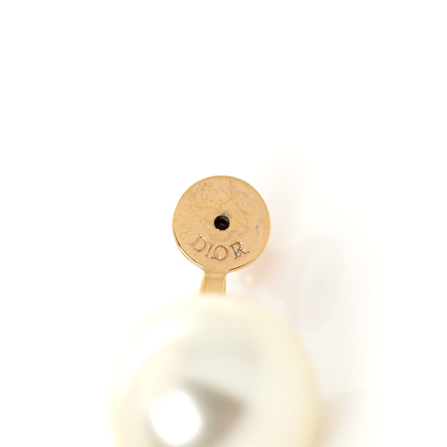 Christian Dior Double Pearl Earrings Gold 3 of 4