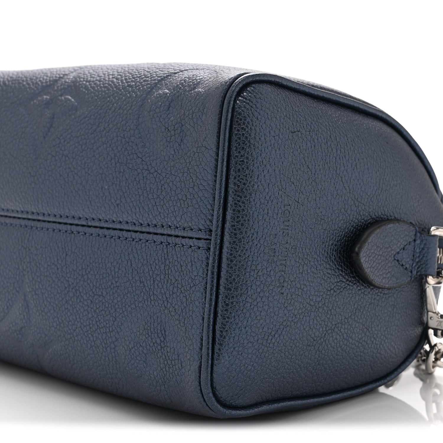 Louis Vuitton Metallic Empreinte Monogram Giant Speedy Bandouliere 20 Navy Nacre 9 of 9