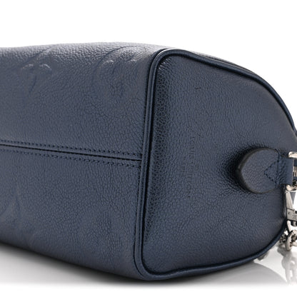 Louis Vuitton Metallic Empreinte Monogram Giant Speedy Bandouliere 20 Navy Nacre 9 of 9