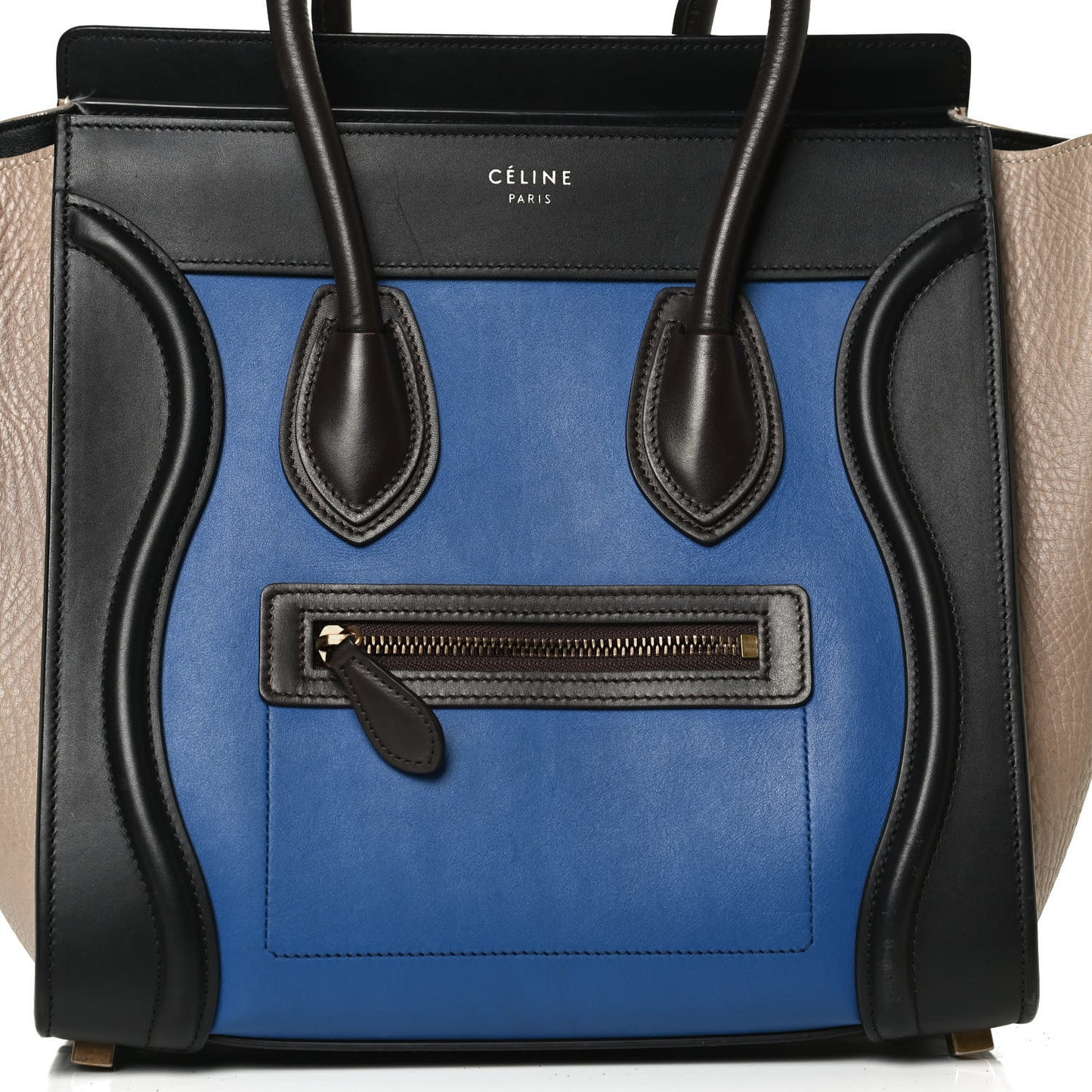 Elephant Calfskin Micro Tri-Color Luggage Indigo