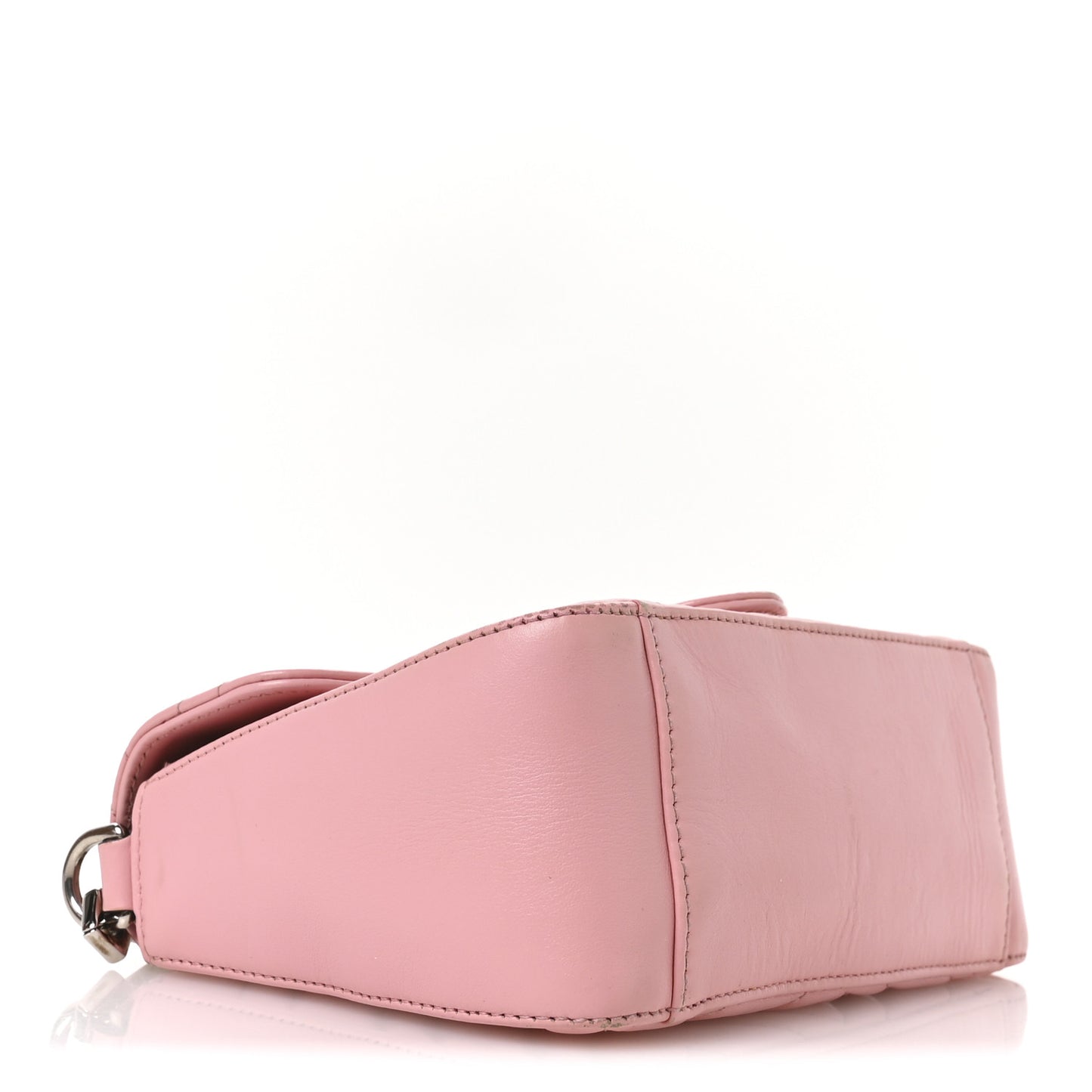 Calfskin Matelasse Mini GG Marmont Top Handle Shoulder Bag Wild Rose