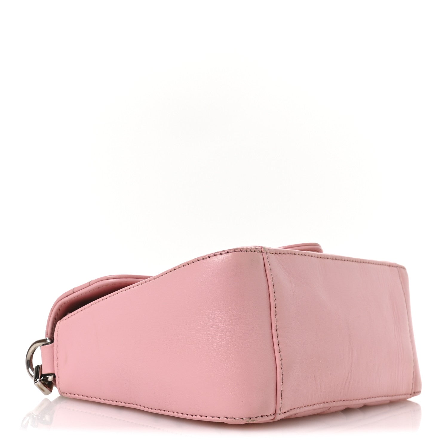 Gucci Calfskin Matelasse Mini GG Marmont Top Handle Shoulder Bag Wild Rose 4 of 10