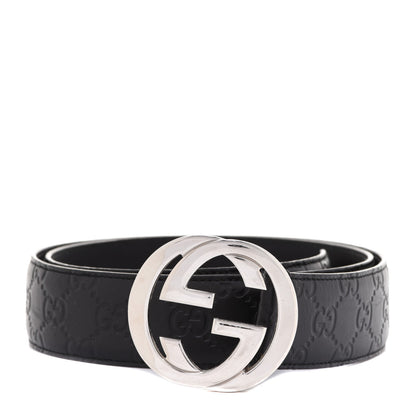 Gucci Guccissima Signature Interlocking G 40mm Belt 100 40 Black 1 of 4