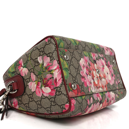 Gucci GG Supreme Monogram Blooms Small Boston Beige Multicolor Dry Rose 9 of 11