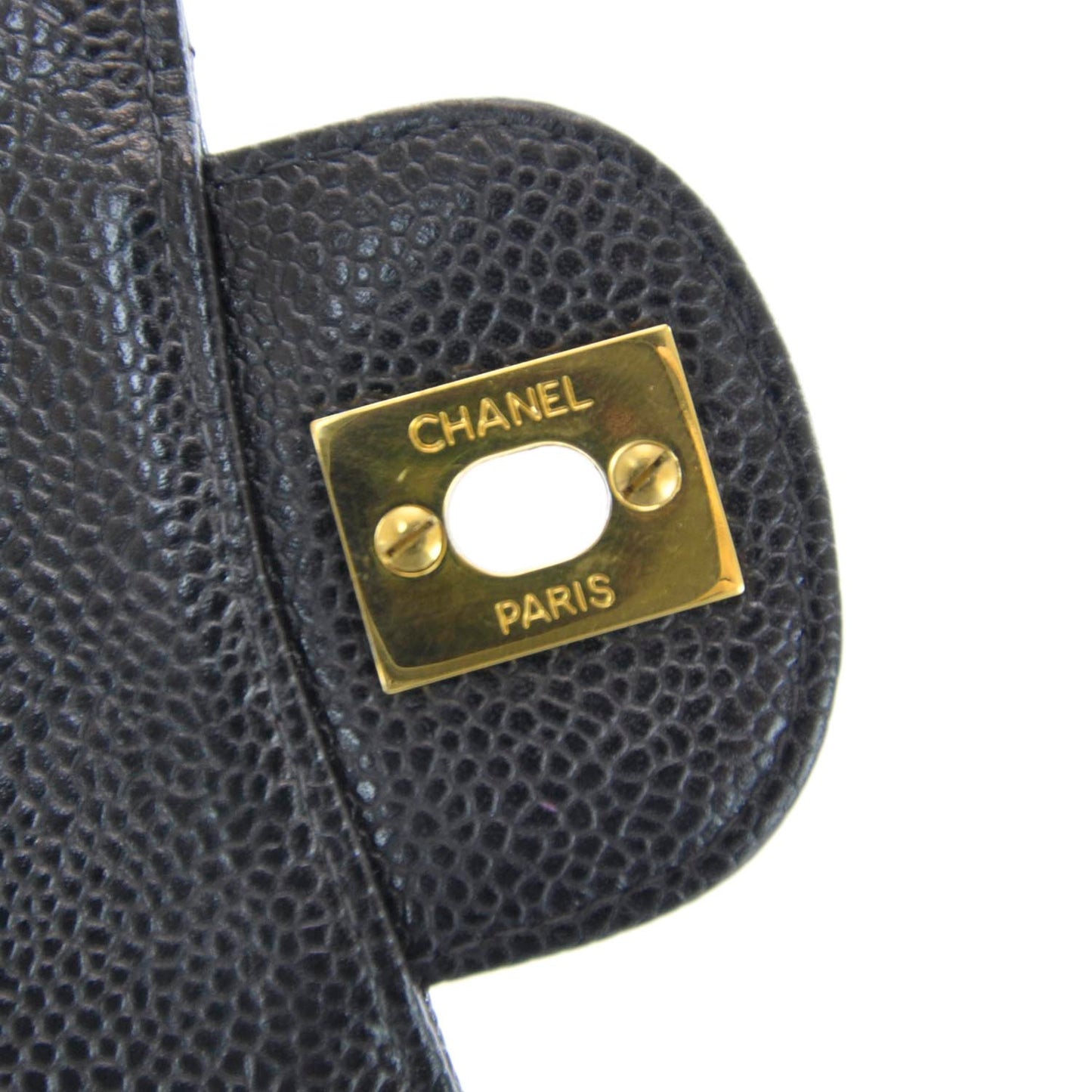Caviar Quilted Small Double Flap Black