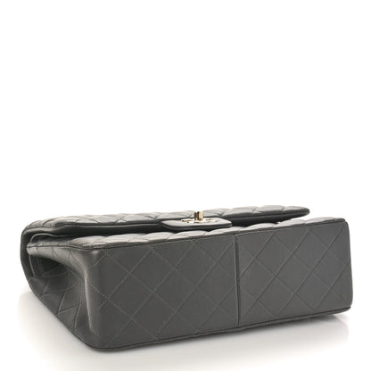 Chanel Lambskin Quilted Jumbo Double Flap Grey 4 of 9