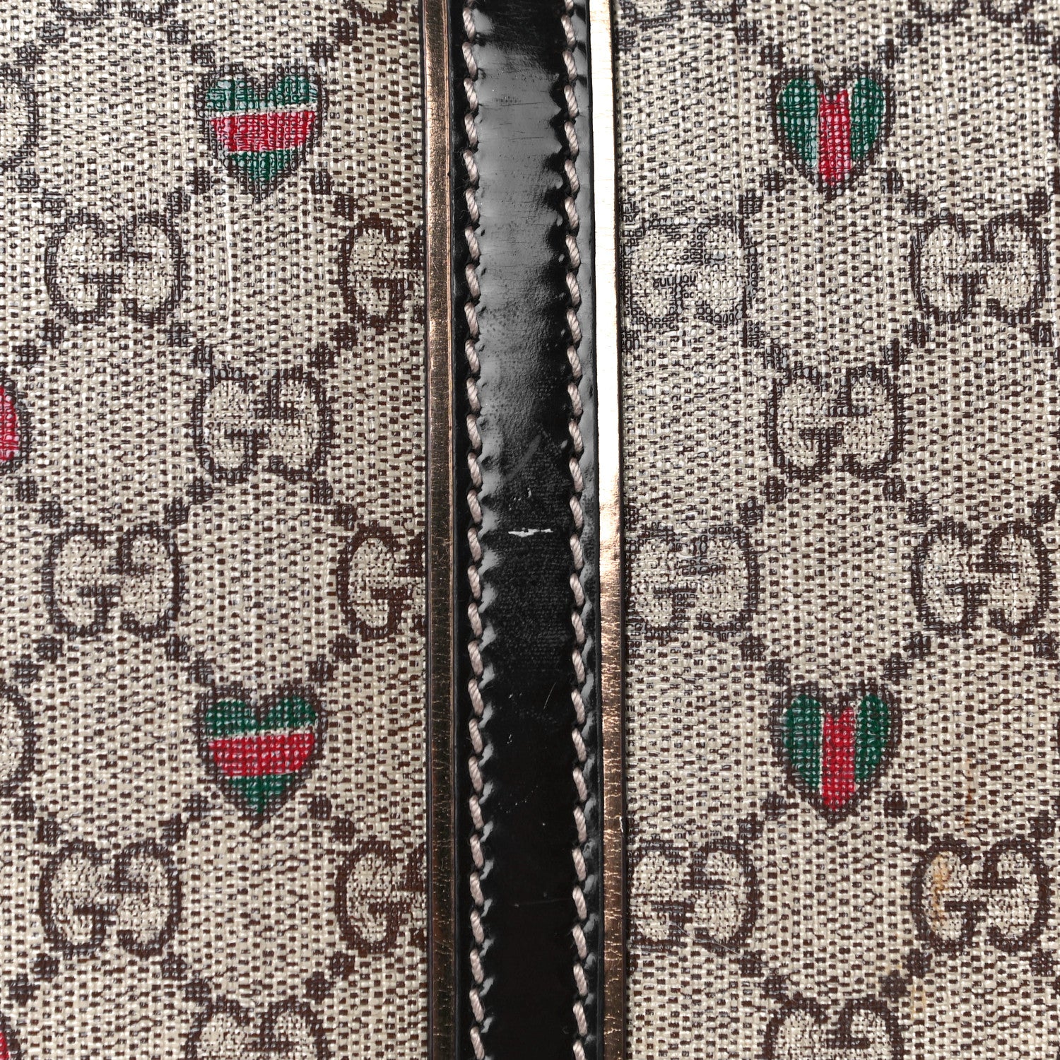 Gucci GG Plus Monogram Hearts Medium Joy Boston Dark Brown 11 of 13
