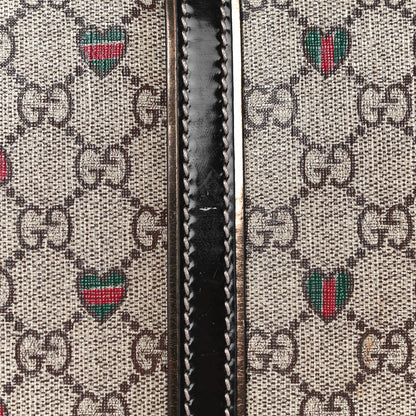 Gucci GG Plus Monogram Hearts Medium Joy Boston Dark Brown 11 of 13