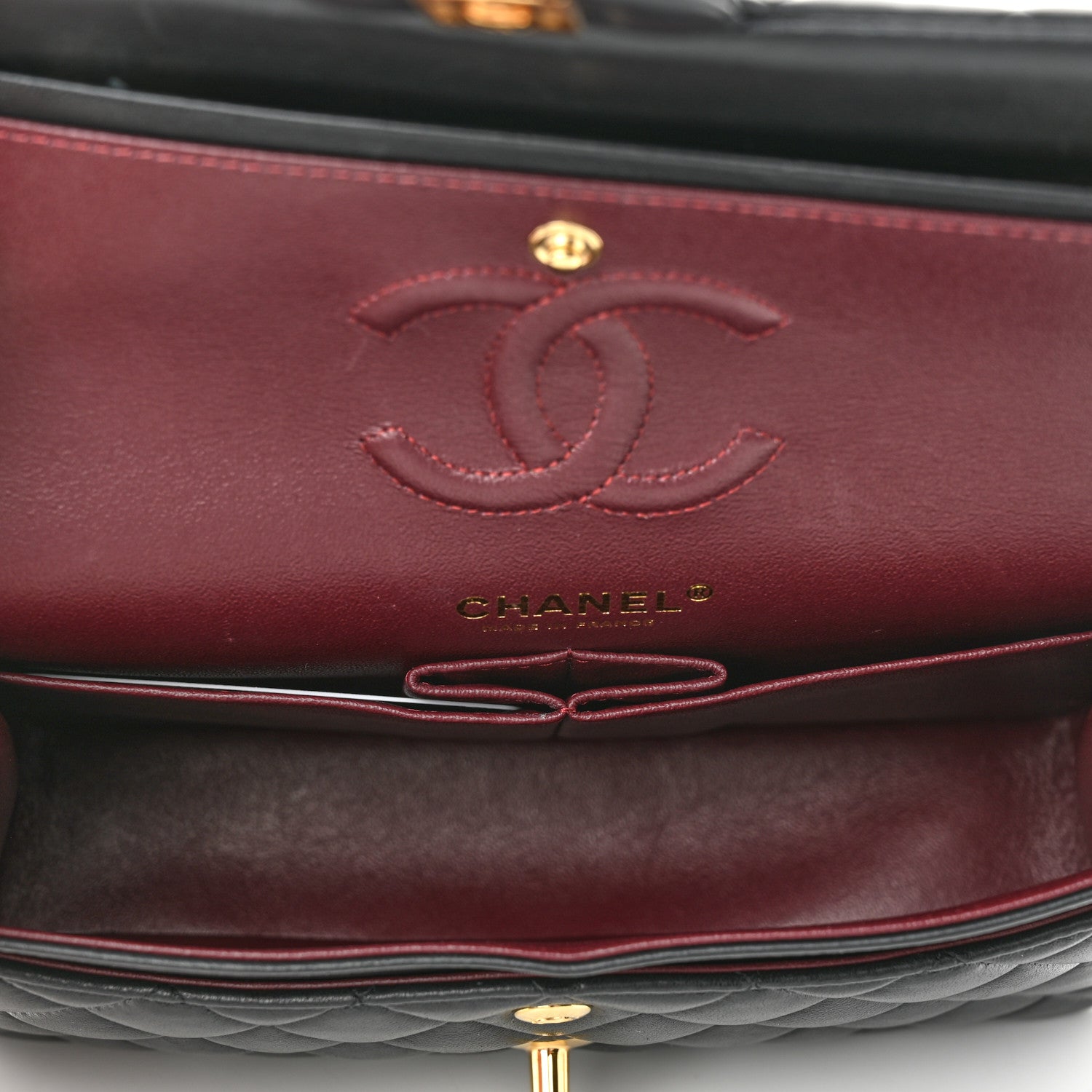 Chanel Lambskin Quilted Small Double Flap Black 5 of 10