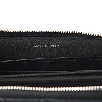 Chanel Iridescent Caviar Quilted Large Gusset Zip Around Wallet Black 6 of 7
