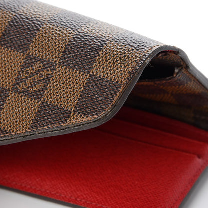 Louis Vuitton Damier Ebene Josephine Wallet Red 10 of 11