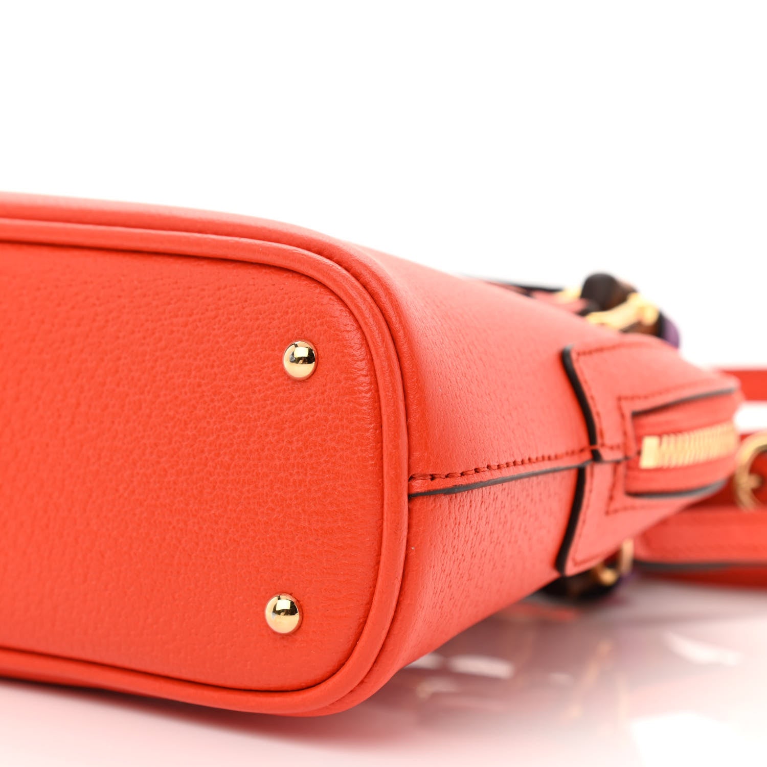 Gucci Textured Dollar Calfskin Mini Diana Dome Tote Bag Deep Orange Spicy Cyclamin 10 of 12