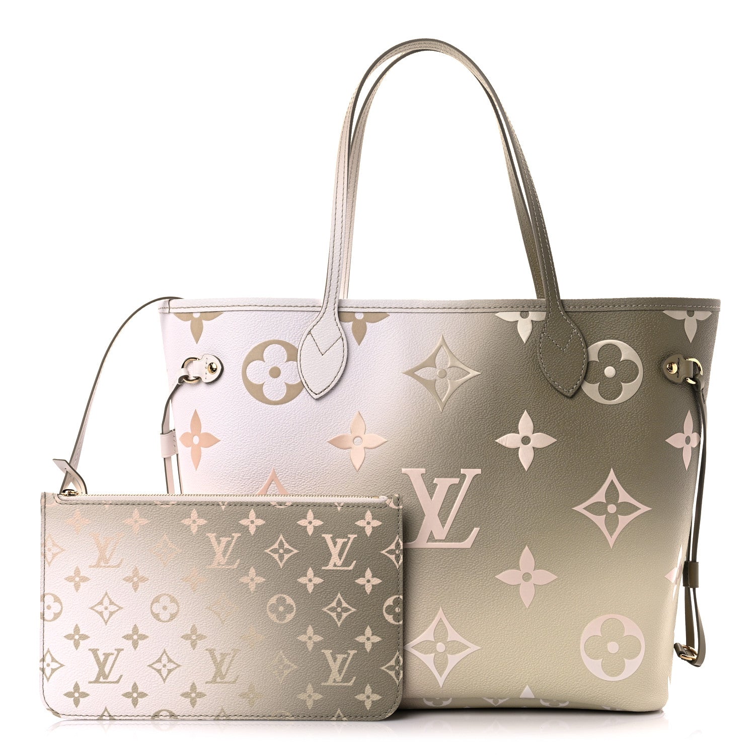 Louis Vuitton Monogram Giant Spring In The City Neverfull MM Sunset Kaki 1 of 9