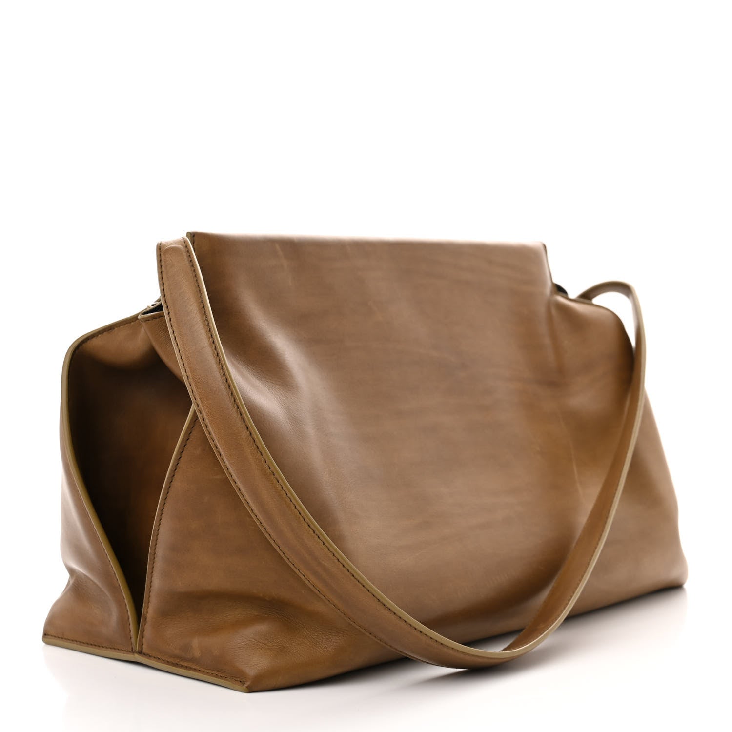 The Row Saddle Calfskin Sienna Shoulder Bag Camel 3 of 17