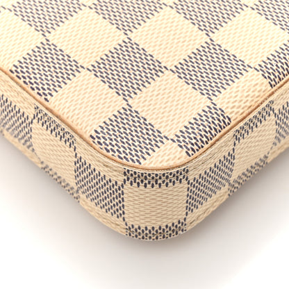 Louis Vuitton Damier Azur Pochette Felicie Chain Wallet Rose Ballerine 18 of 21
