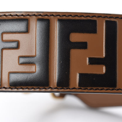 Fendi Calfskin FF 1974 Embossed Strap You Tobacco Black 7 of 9