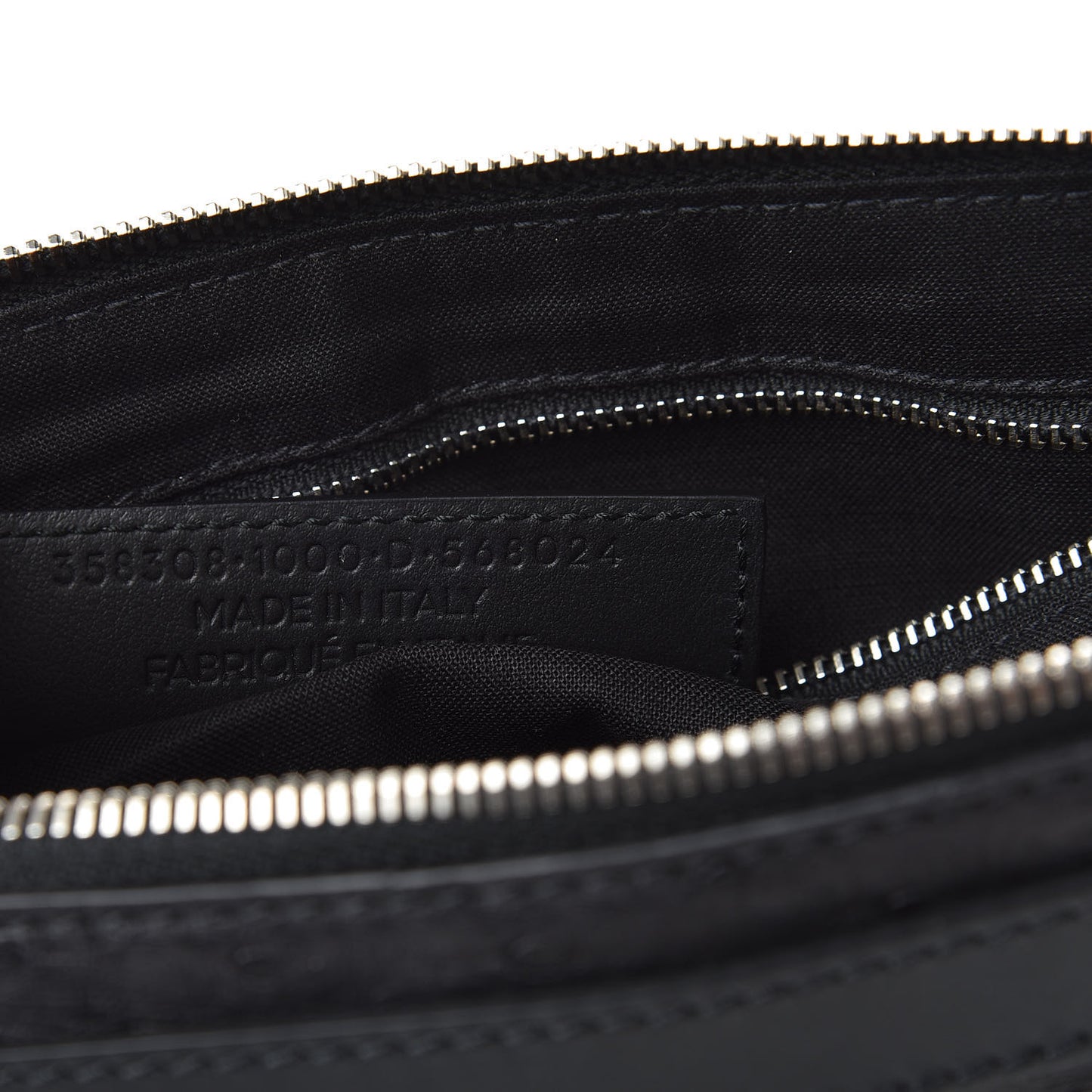 Ostrich Veau Document Case Black