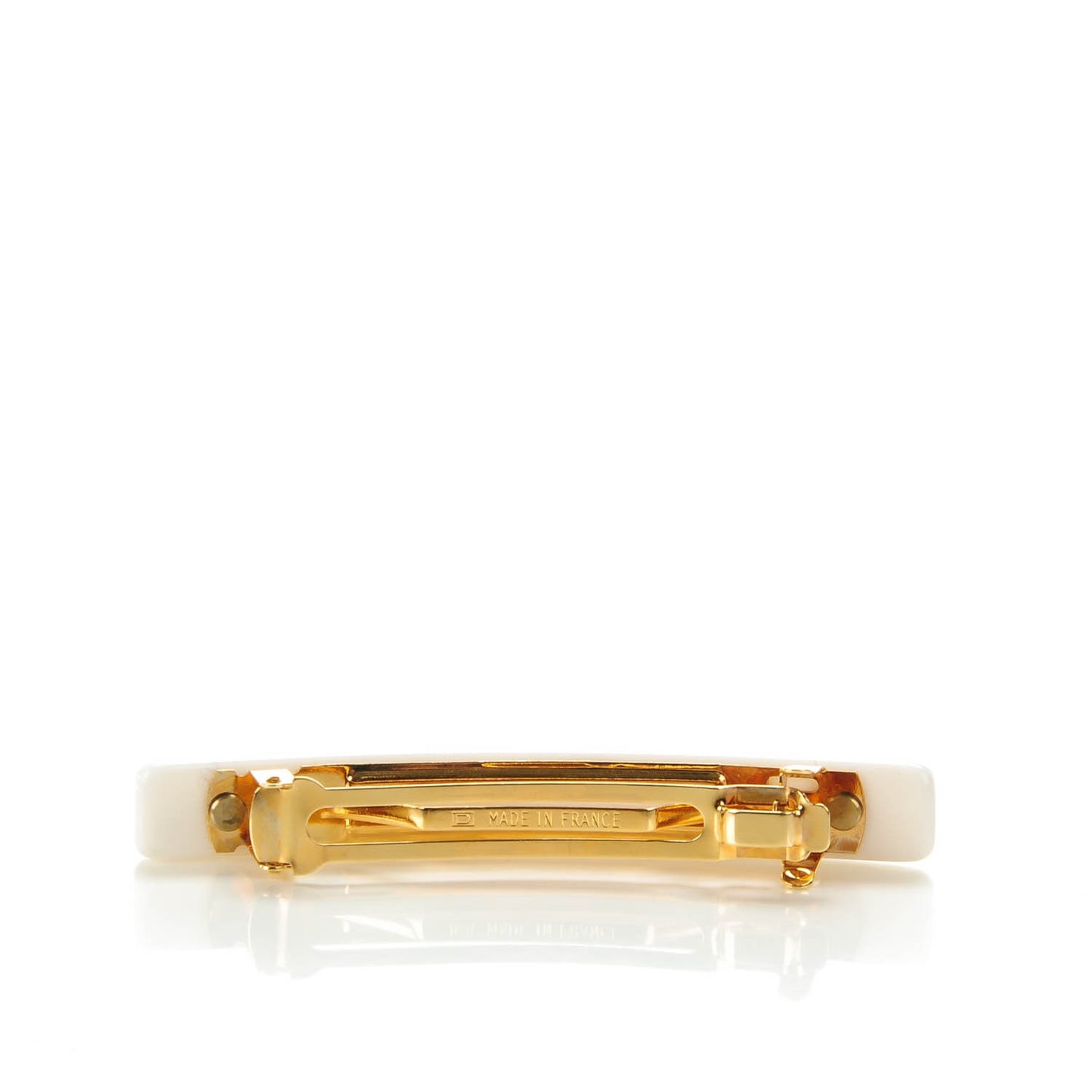 Resin Swarovski Inclusion Barrette PM White