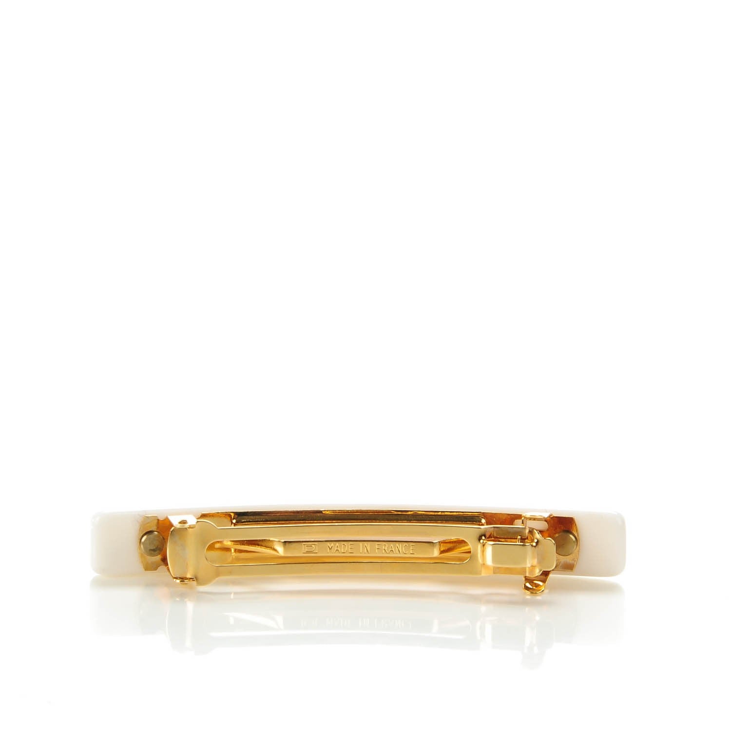 Louis Vuitton Resin Swarovski Inclusion Barrette PM White 3 of 5