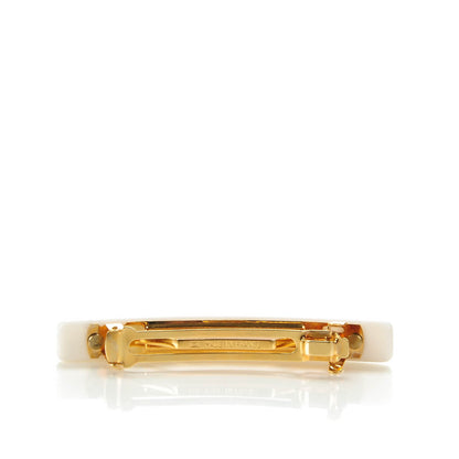 Louis Vuitton Resin Swarovski Inclusion Barrette PM White 3 of 5