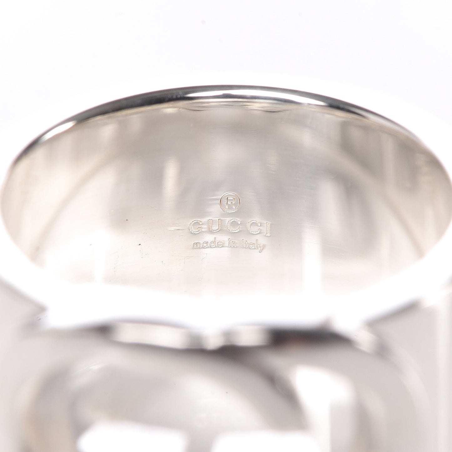 Sterling Silver 10mm Interlocking G Band Ring 52 6