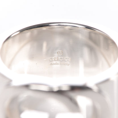 Gucci Sterling Silver 10mm Interlocking G Band Ring 52 6 4 of 5