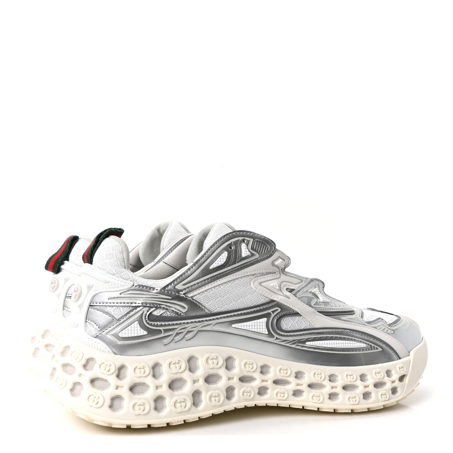 Metallic Demetra Mesh Cub3d Mens Sneakers 10 Grey White