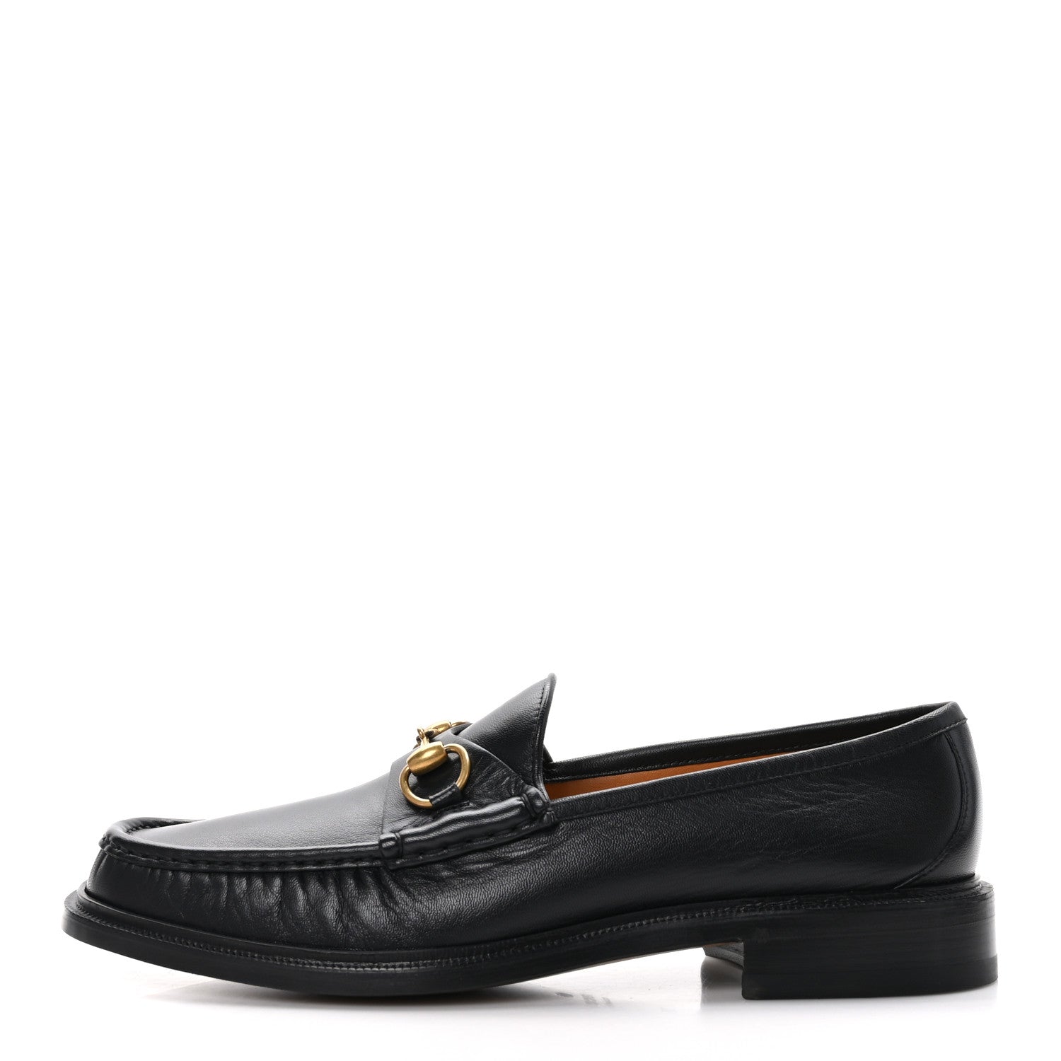 Gucci Mandala Goatskin Mens Horsebit Loafers 10 Black 1 of 8