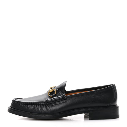 Gucci Mandala Goatskin Mens Horsebit Loafers 10 Black 1 of 8