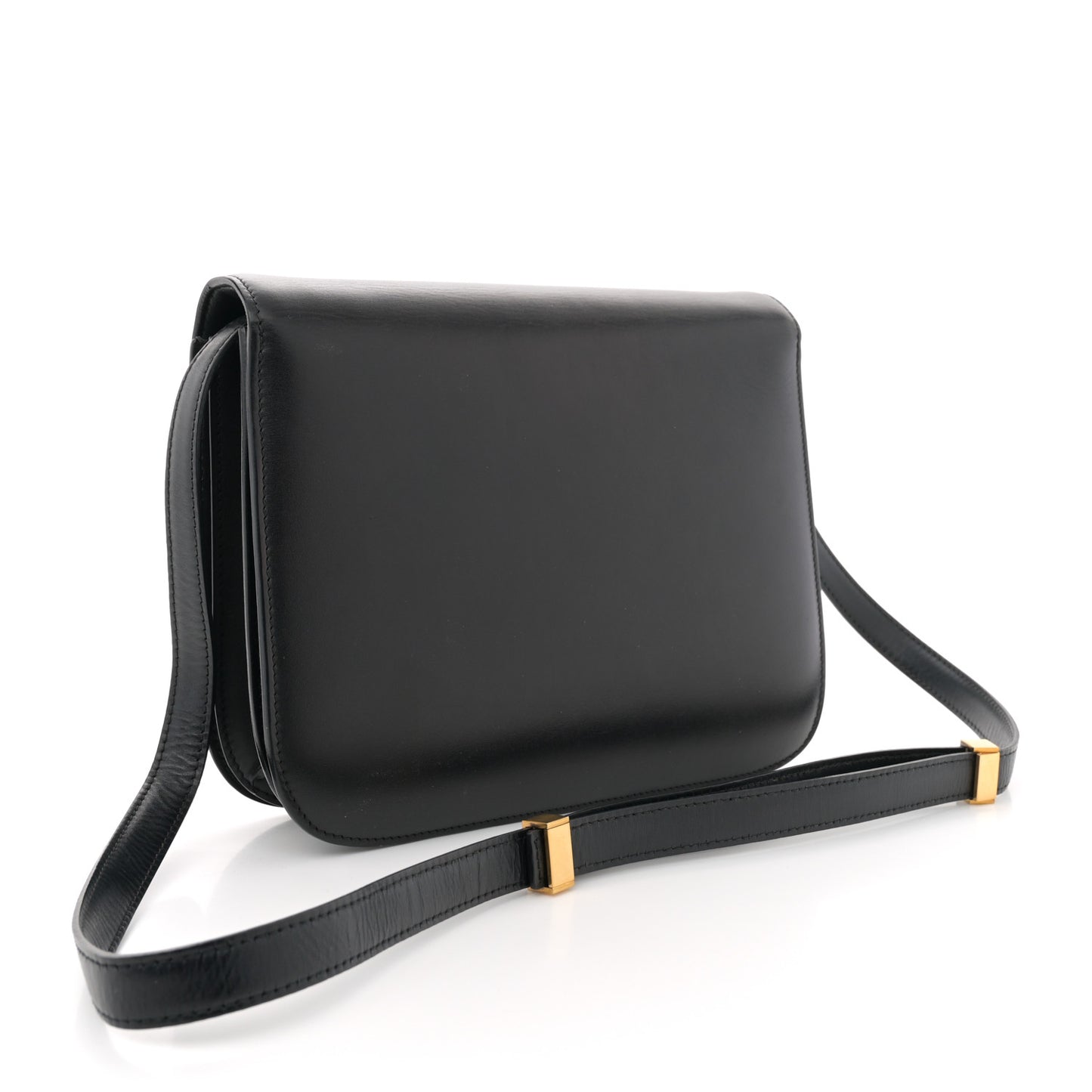 Box Calfskin Medium Classic Box Flap Bag Black