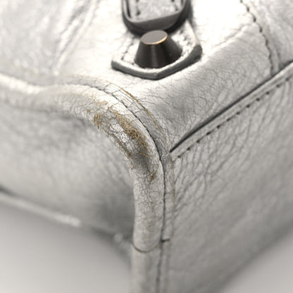 Balenciaga Metallic Agneau Classic Hardware Mini City Gris Aluminum 10 of 10