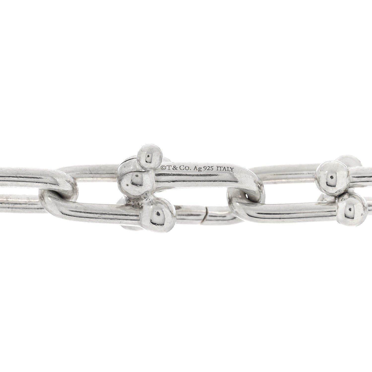 Tiffany Sterling Silver HardWear Graduated Link Necklace 4 of 4