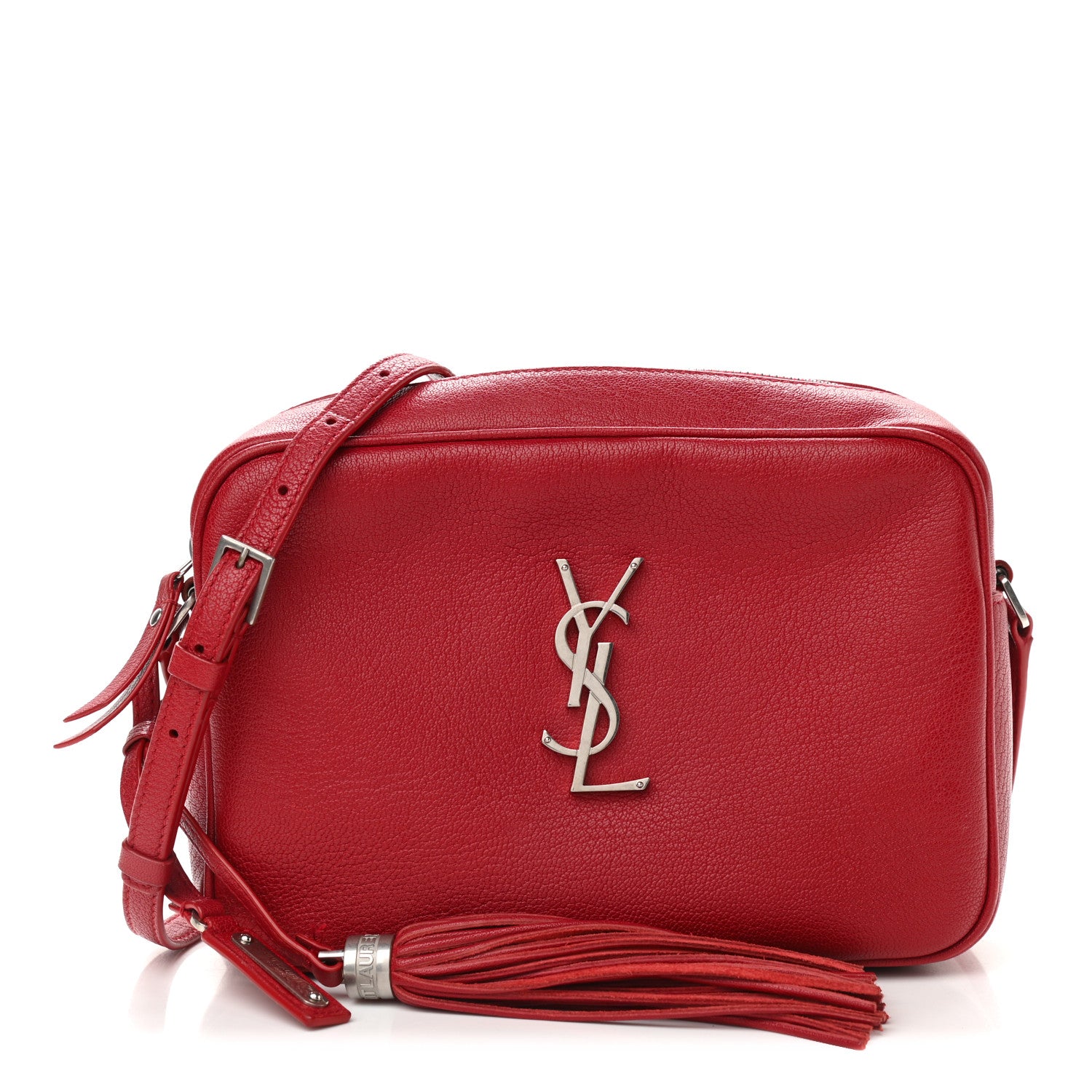 Saint Laurent Lambskin Monogram Lou Camera Bag Eros Red 1 of 10