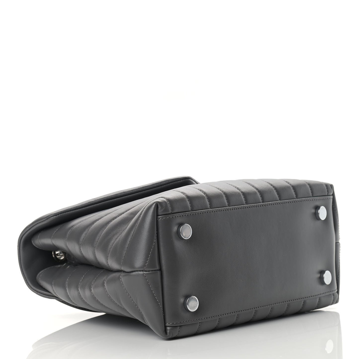 Calfskin Y Quilted Monogram Medium Loulou Satchel Storm
