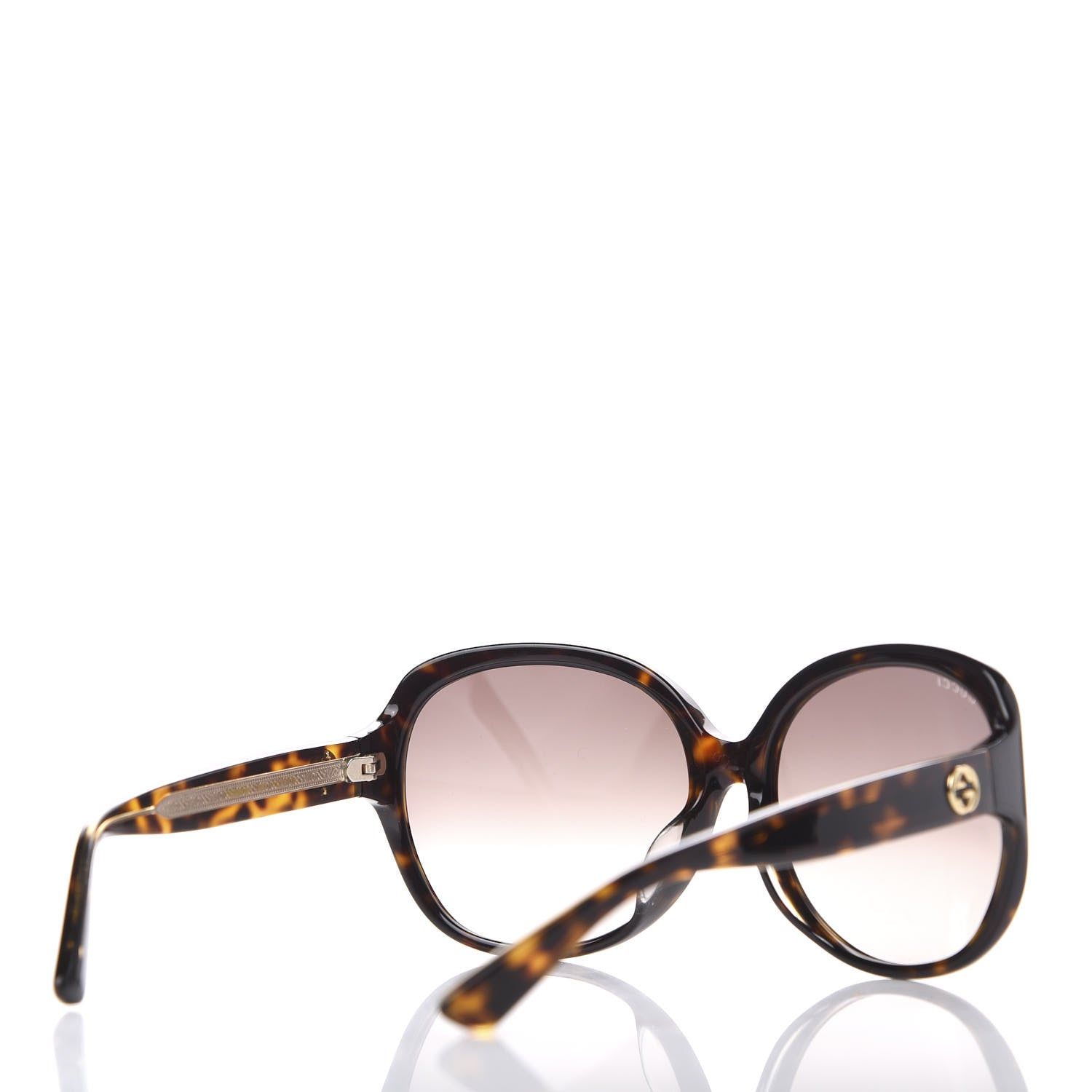 Gucci Acetate Oversized Round Sunglasses GG0080SK Tortoiseshell 4 of 8
