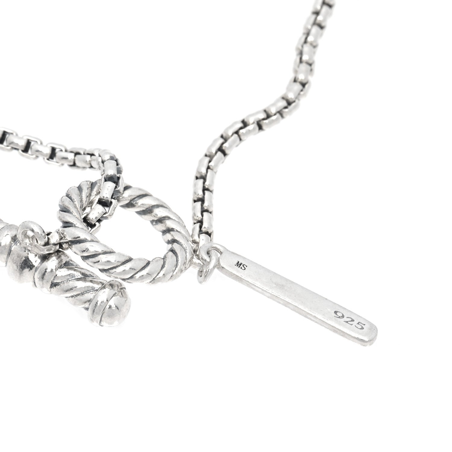 David Yurman Sterling Silver Quatrefoil Bead Chain Necklace 4 of 4