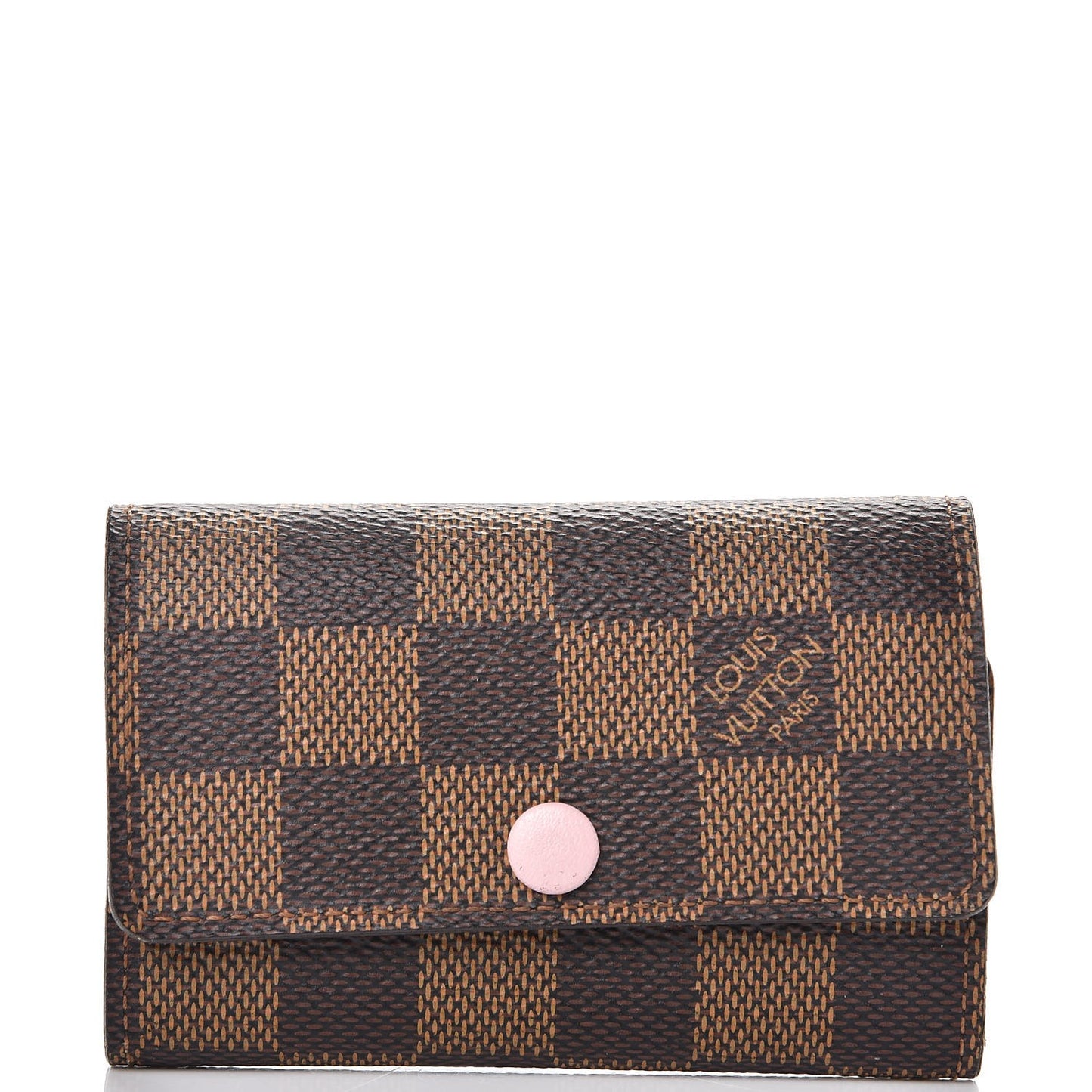 Damier Ebene Multicles 6 Key Holder Rose Ballerine