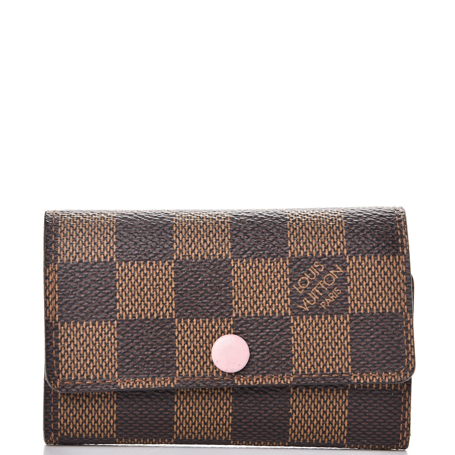 Louis Vuitton Damier Ebene Multicles 6 Key Holder Rose Ballerine 1 of 9