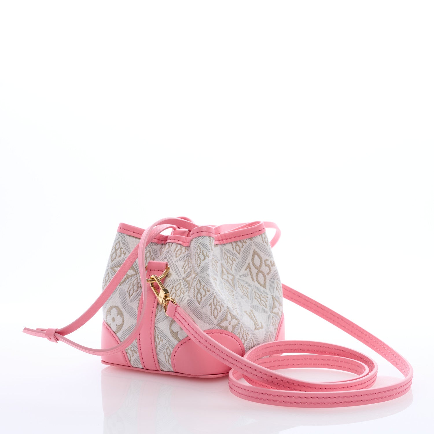 Louis Vuitton Jacquard Since 1854 Noe Purse Ecru Beige Pink 2 of 8