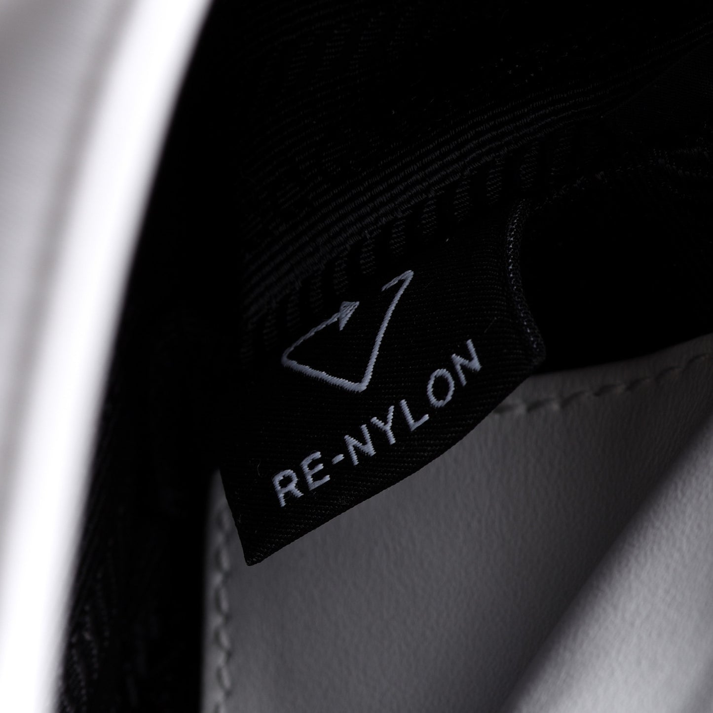 Re-Nylon Spazzolato Double Pocket Buckle Shoulder Bag White