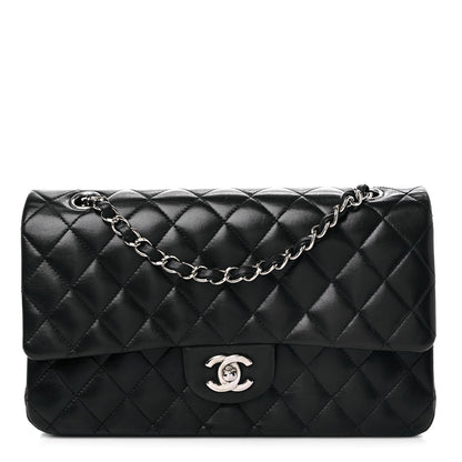 Chanel Lambskin Quilted Medium Double Flap Black 1 of 8