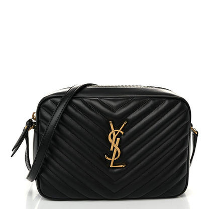 Saint Laurent Calfskin Matelasse Monogram Lou Camera Bag Black 1 of 10