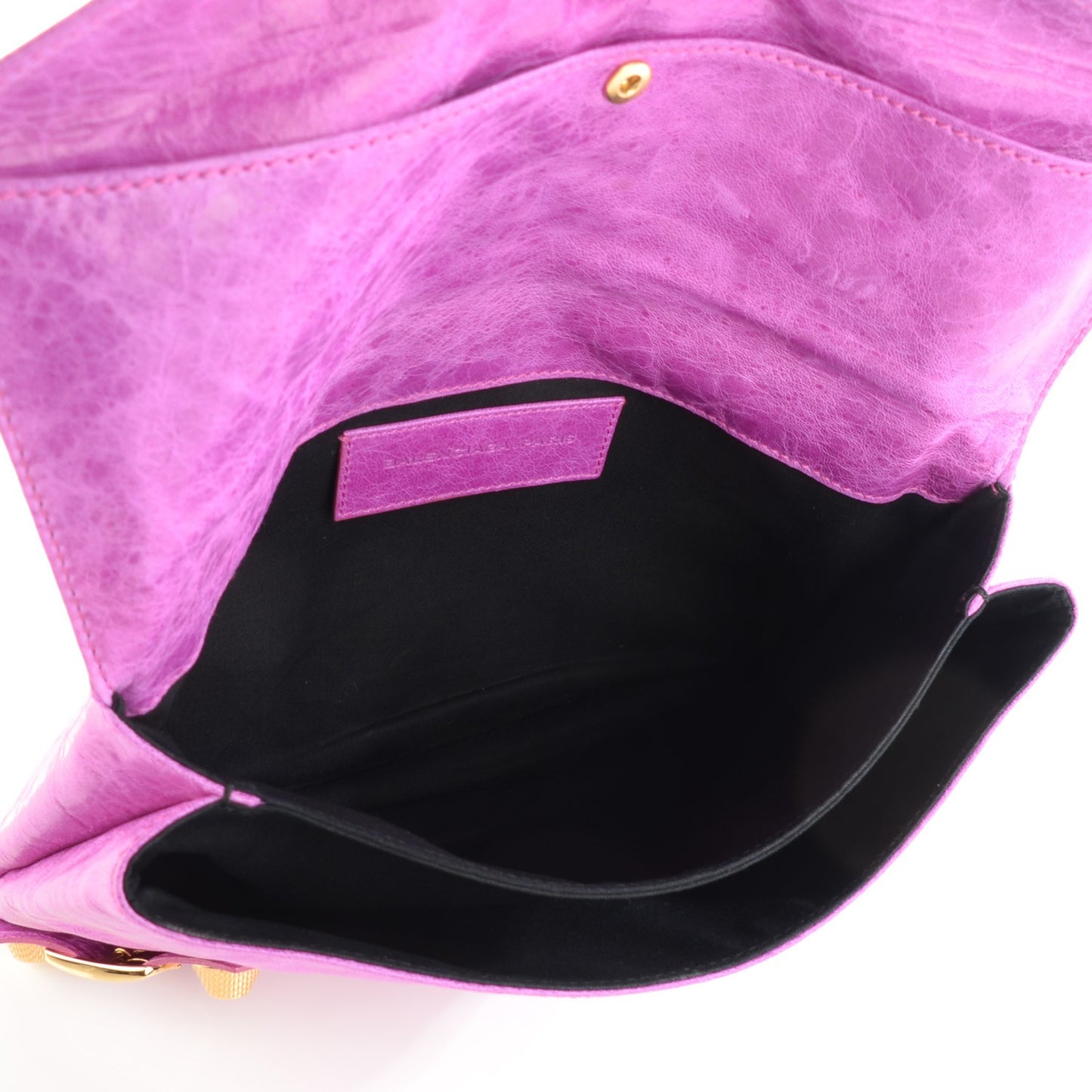 Agneau Giant 21 Gold Hardware Envelope Clutch Magenta