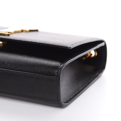 Saint Laurent Grain De Poudre Small Monogram Kate Satchel Black 9 of 9