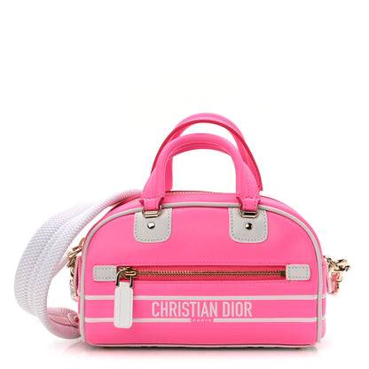 Christian Dior Calfskin Micro Dior Vibe Zip Bowling Bag Pink Multicolor 1 of 10