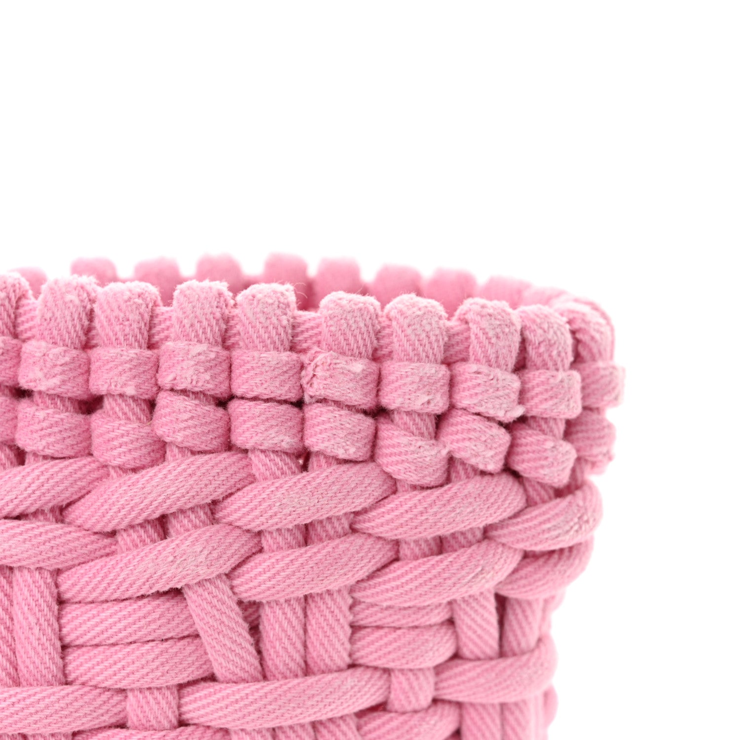 Balenciaga Washed Frayed Denim Braided XS Bistro Basket Pink 13 of 16