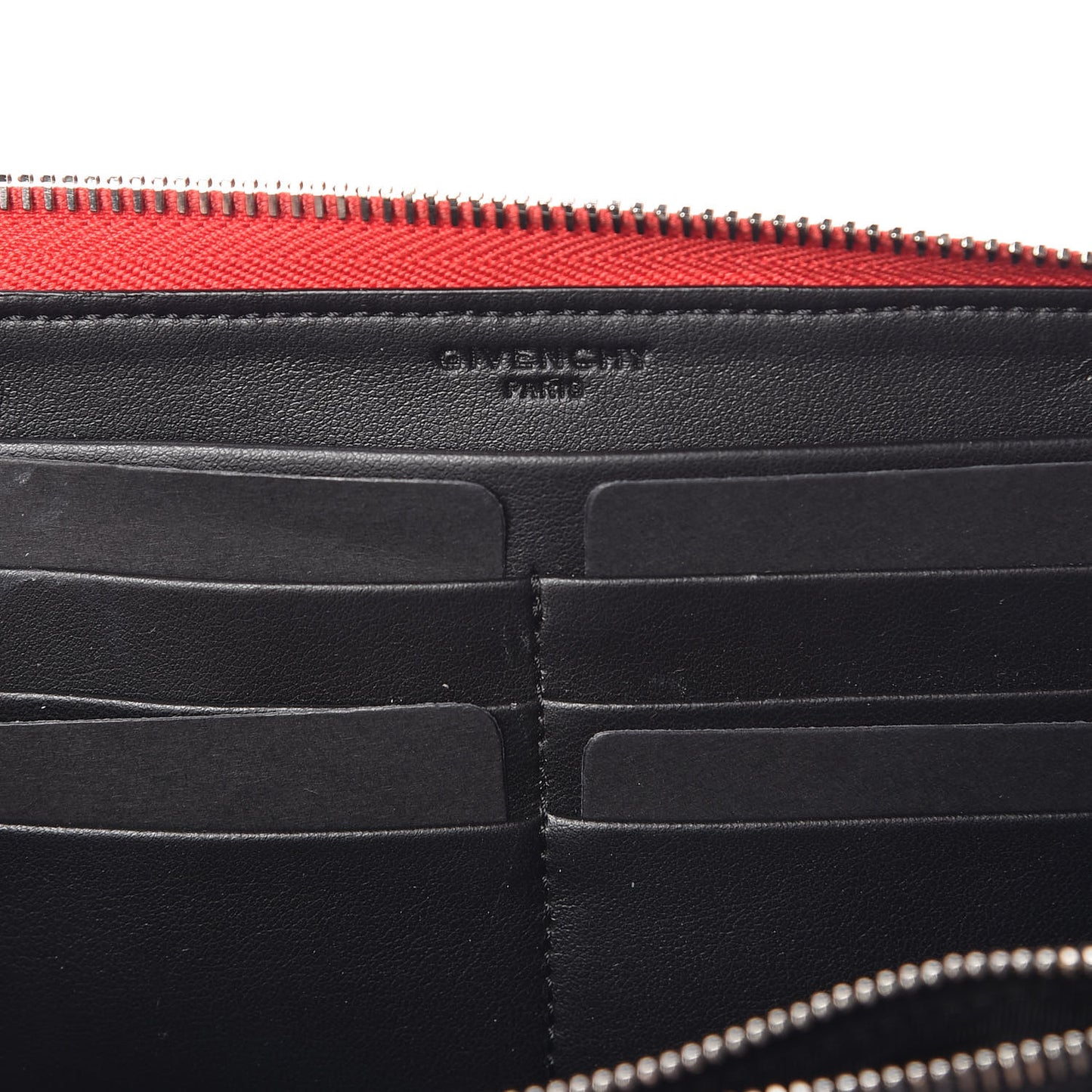 Textured Coated Canvas Bambi Print Zip Around Wallet Red