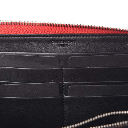 Givenchy Textured Coated Canvas Bambi Print Zip Around Wallet Red 10 of 11