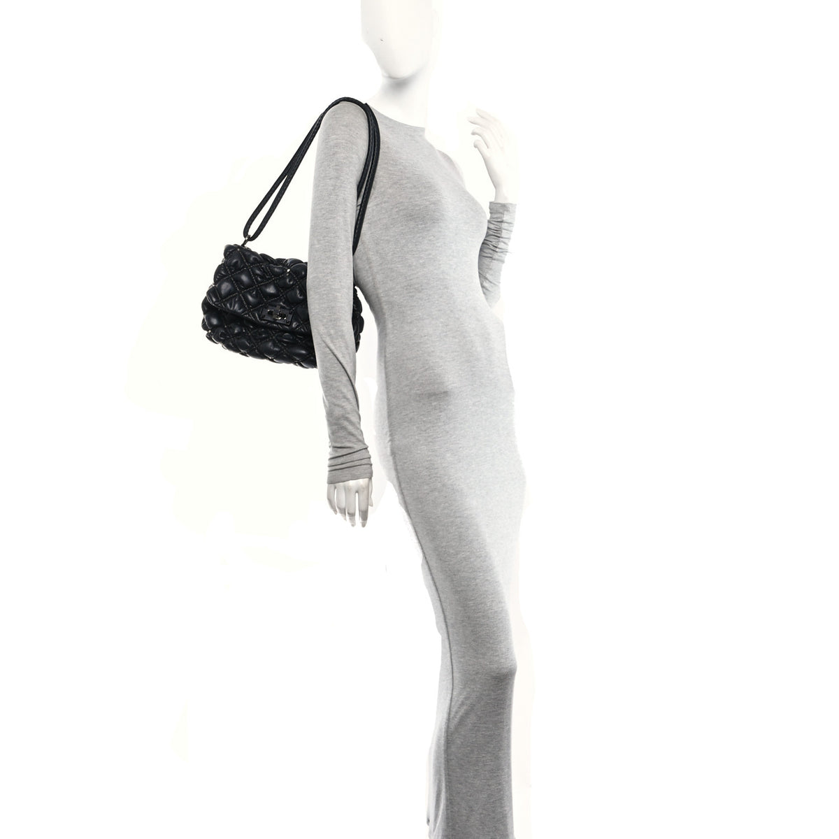 Valentino Garavani Nappa Medium Spikeme Shoulder Bag Black 2 of 9